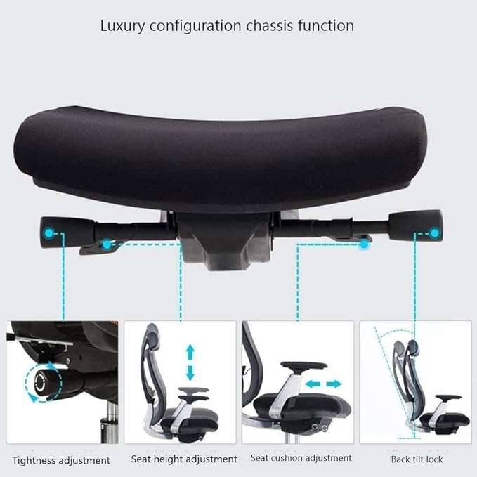 Office Chair Gaming Chair Computer Chair Office Chair Breathable Mesh Computer Chair with Ergonomic Adjustable Lumbar Support Chair with Adjustable Armrest and Headrest Soft Cushion