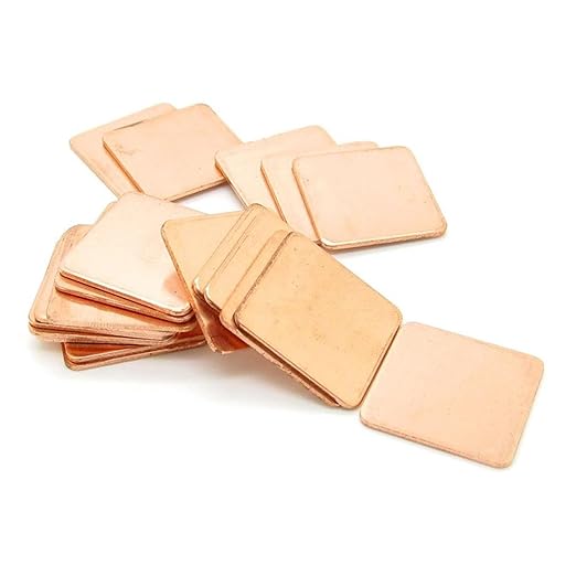 10pcs 15x15x0.4mm DIY Copper Spacer Heat Sink Thermal Pad Cooling Laptop BGA CPU VGA Chip RAM IC