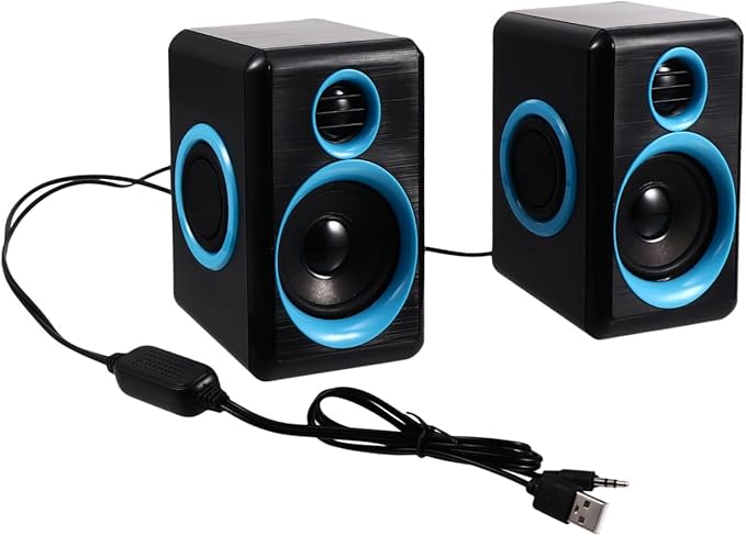 VANZACK Mini Loudspeaker Box USB 2.0 Surround Sound Computer Speaker for Laptop Notebook Desktop Compact Home Office Mini Speaker with Dc 5v Power Portable Audio System
