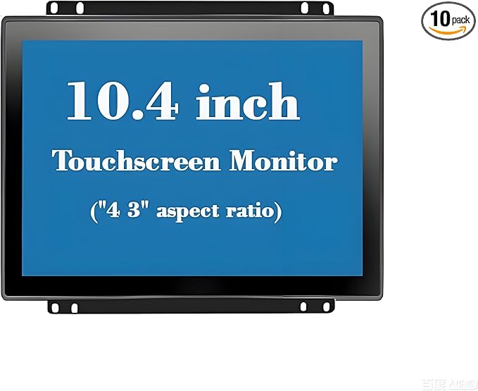 10.4 Inch Open Frame Capacitive Touchscreen Monitor 1024x768 Resolution 4:3 Aspect Ratio WaterproofVESA+Panel Mount for Kiosk Automation POSVendingHMI and Digital Signage 7x24h Work