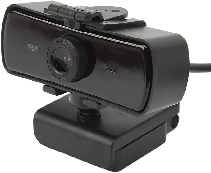 USB Computer Camera with Built - in Microphone 2K HD Video Call Lens Protection Cover - Plug and Play Wide Angle View Ideal for Remote Work and Streaming