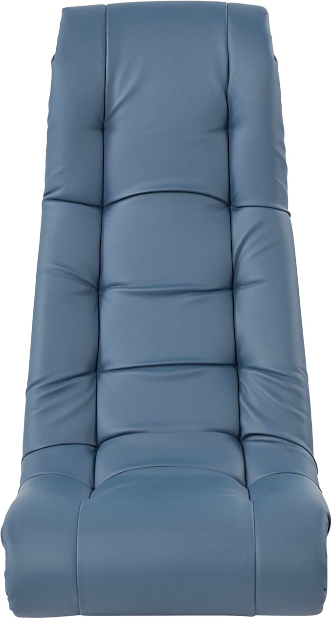 FDP Tufted Floor Rocker for Kids Teens and Adults Comfortable Ergonomic Chair for Reading Playing Video Games or Watching TV - Powder Blue 10488-PB