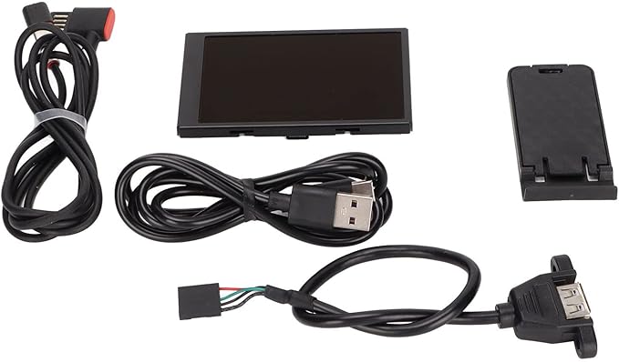 Portable Monitor 3.5in USB Mini Screen CPU Hardware Temperature Monitor Type C Sub Screen PC Temperature Display Screen for Computer Case Displays Computer Network
