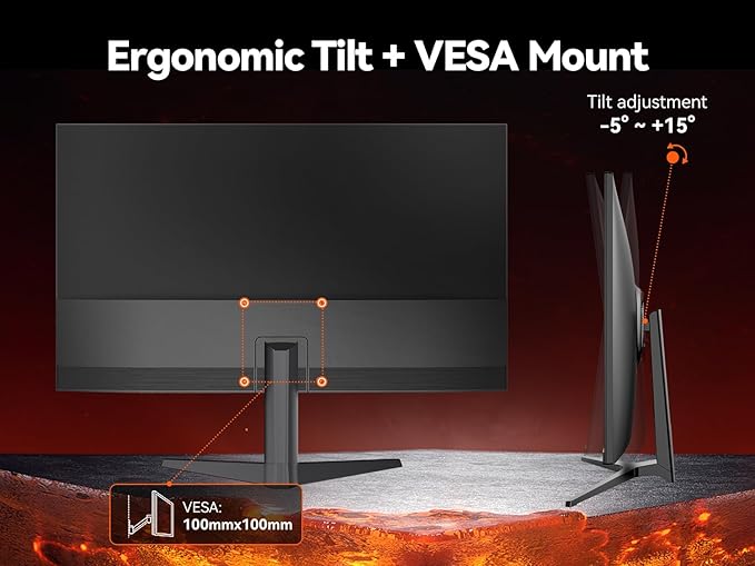 24.5 Inch 1080P 300Hz Premium Gaming Monitor for FPS Gamers AMD FreeSync &amp NVIDIA G-SYNC Compatible 1ms MPRT VA Panel HDR400 100% sRGB VESA 100x100mm