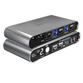 2 Port HDMI USB 3.0 KVM Switch with Aluminum Alloy Shell and Digital DisplayAudio/Microphone 4K@60HzhotkeyAuto EDID HDR10 with Cables