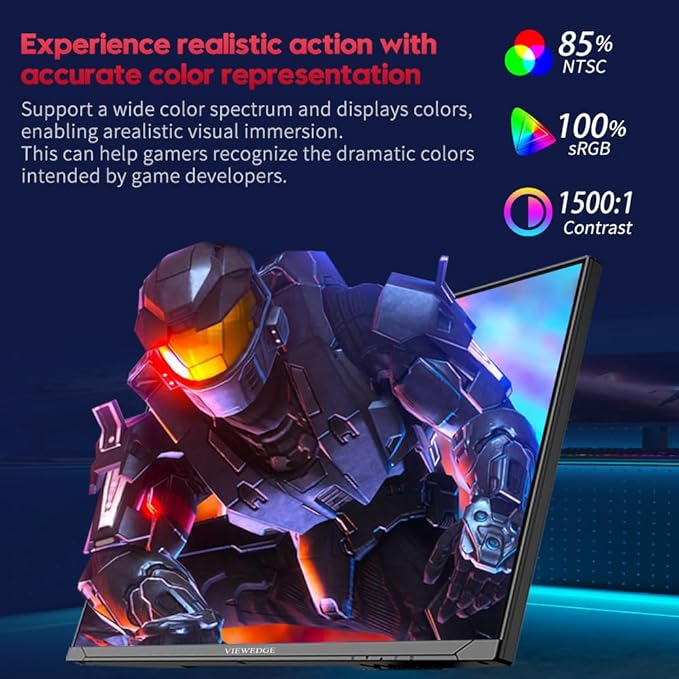 Viewedge 27 inch Gaming Monitor QHD (2560x1440p) 240Hz Computer Monitor 1ms HDR10 IPS DisplayPort HDMI 2K Vertical Monitor Wall Mountable Built-in Speakers