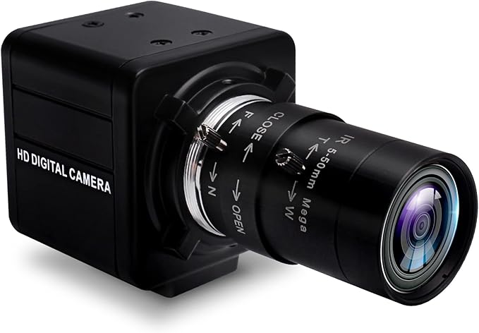 SVPRO 1080P Webcam with Zoom Lens 5-50mm 10X Optical ZoomManual FocusH.264 Low Light PC Camera with IMX323 Sensor USB Comptuer Camera for StreamingVideo ConferenceStudio Recording
