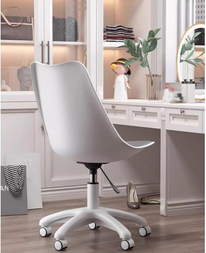 KITCISSL Home Office Desk Chairs Gaming Computer Chair with Wheels Accent Chairs Swivel Makeup Chair Dormitory College Students Study Backrest Chair for Bedroom Living Room Balcony (Color : Pink)