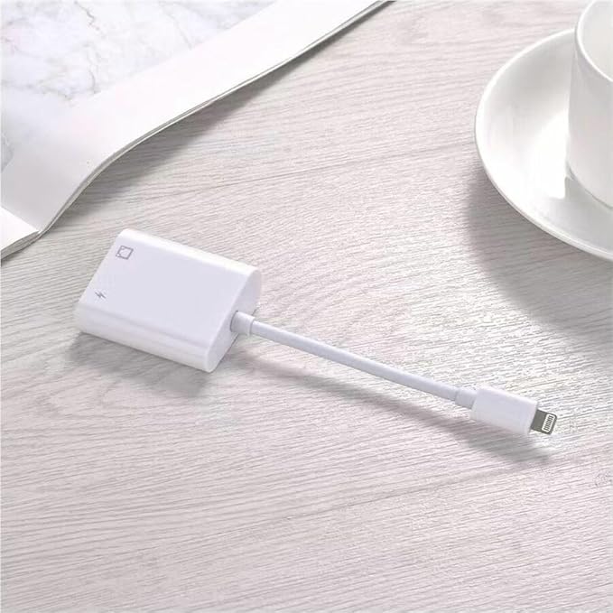 2-in-1 8-pin Lightning to RJ-45 Ethernet and USB-C Adapter - MFi Certified