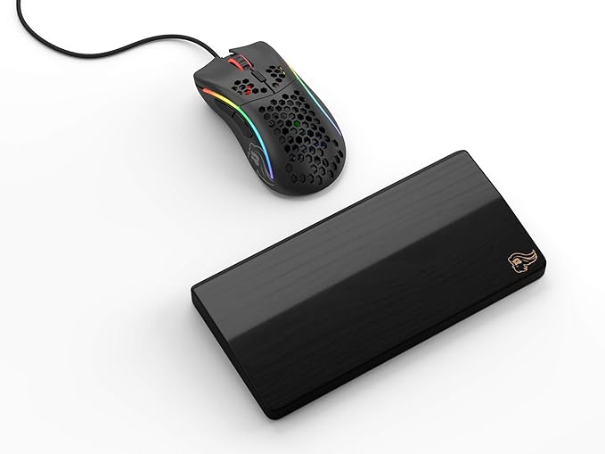 Glorious Gaming Wooden Mouse Wrist Rest - Onyx/Black - for Gaming Mice Wood Ergonomic Palm Rest| 8x4x0.75 inches/19mm Thick (GV-M-Dark)