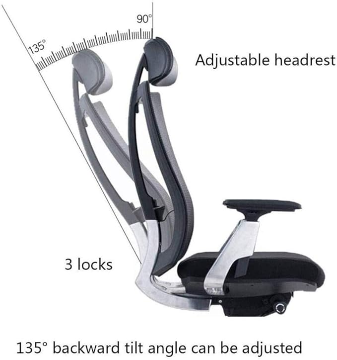 Office Chair Gaming Chair Computer Chair Office Chair Breathable Mesh Computer Chair with Ergonomic Adjustable Lumbar Support Chair with Adjustable Armrest and Headrest Soft Cushion
