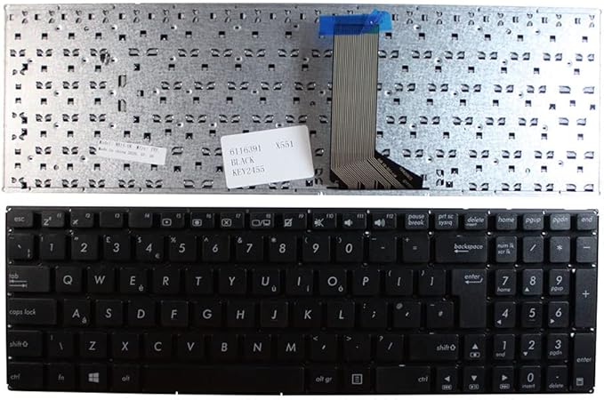 Power4Laptops UK Layout Black Replacement Laptop Keyboard Compatible with Asus X551MAV-SX366B
