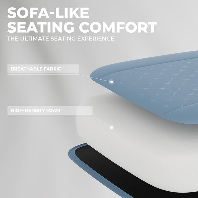 Gaming Chair with MassageErgonomic PC Gaming Chair Computer Chairs with Footrest Comfortable Headrest and Lumbar Support High Back BLUENWHITE