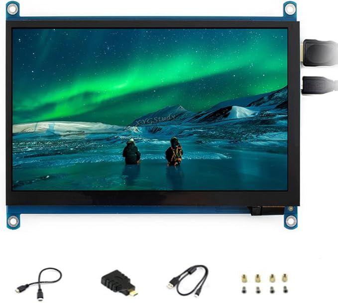 7inch Capacitive Touch Screen LCD for Raspberry Pi 5 4 3/Jetson Nano/PC Windows/Game Console 1024×600 Resolution HDMI IPS for Windows 11/10 / 8.1/8 / 7 (7inch HDMI LCD (H))