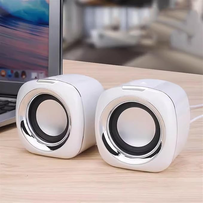 Computer Audio Desktop Wired Small Speaker Desktop Small Subwoofer Speaker Surround Built-in(E)