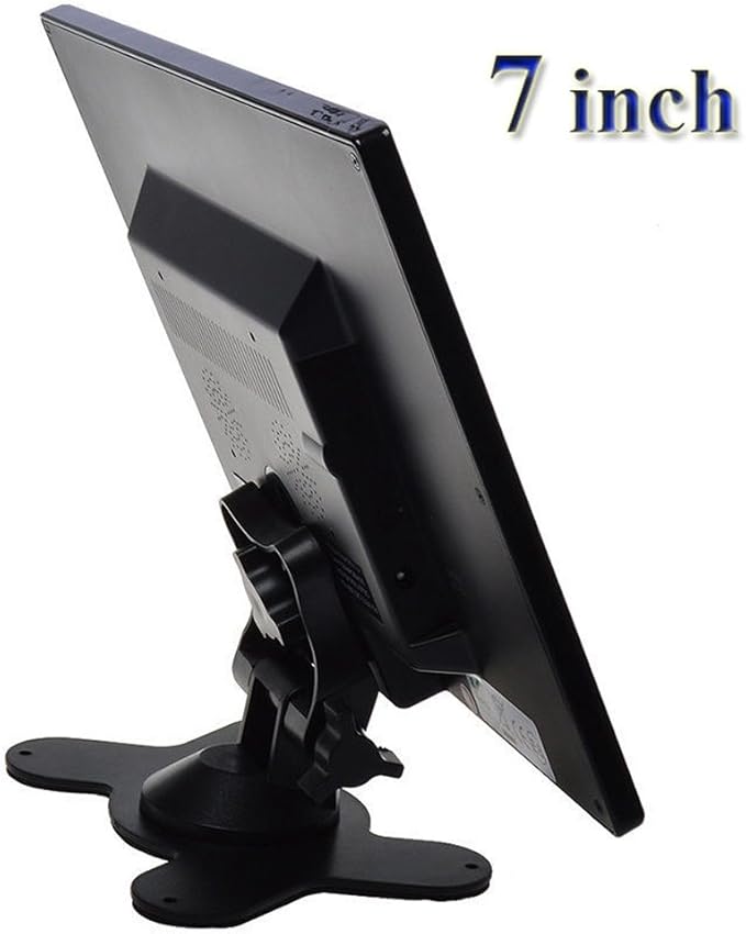 SallyBest® 7 Inch Ultra Thin 16:9 HD 800x480 TFT LCD Color Display Headrest Monitor Touch Button Monitor Screen Support AV HDMI VGA Video Input