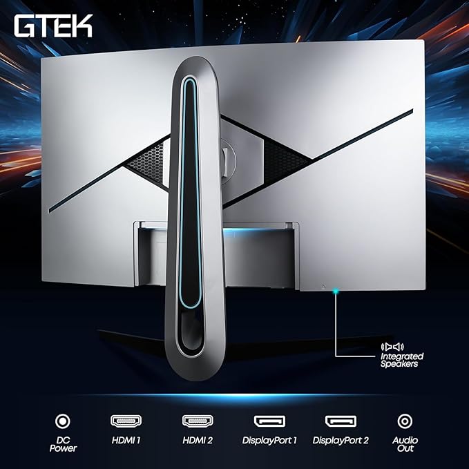 GTek 27 inch 240Hz 2K Gaming Monitor QHD 2560 x 1440P Computer Monitor Extreme Low Motion Blur Fast IPS 1ms MPRT DisplayPort/HDMI VESA Height Adjustable- Q2740P