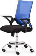 Mlaea Comfortable Breathable Office Chair Gaming Chair with Adjustable Height Club Chair for Bedroom Sitting Room Reading Room(Color:Blue)