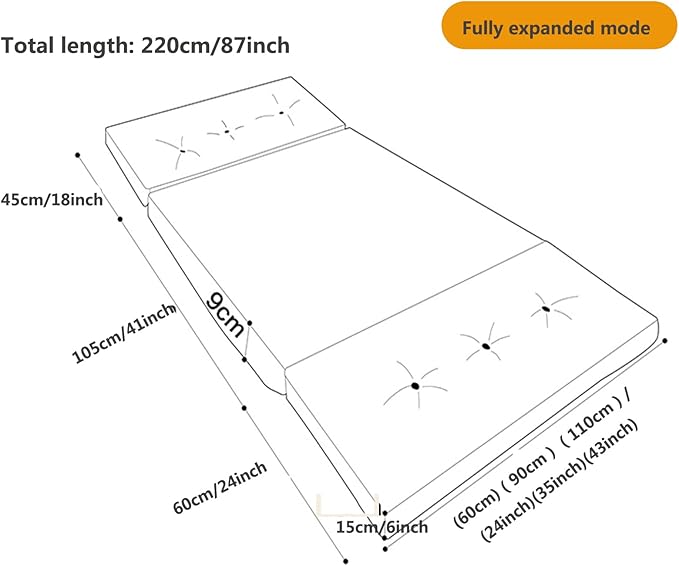 5-Position Adjustable Floor Sofa Chair with Back Support Adult Padded Floor Seats for Gaming Meditation Indoor Chaise Lounge Chair for Living Room Bedroom Beige-110CM/43INCH