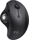 seenda Wireless Trackball Mouse Bluetooth - Ergonomic Rollerball Mouse Rechargeable 3 Device Connection Optical Mice Adjustable DPI Thumb Control Mice Compatible for Mac/Android/Windows-Black