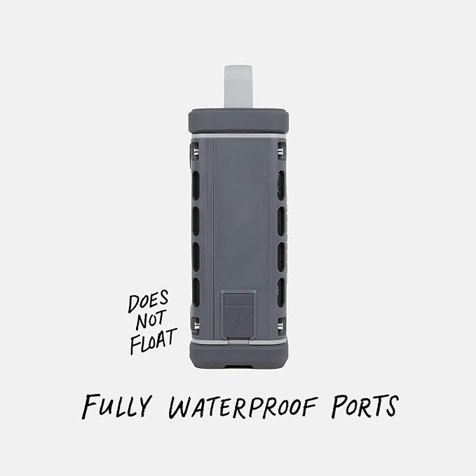 Turtlebox Ranger: Loud! Outdoor Portable Bluetooth 5.4 Speaker | Rugged Waterproof Ultra-Portable | Plays to 105 db Deep Bass Shockproof Unlimited Pairing for Full Stereo Experience Gray