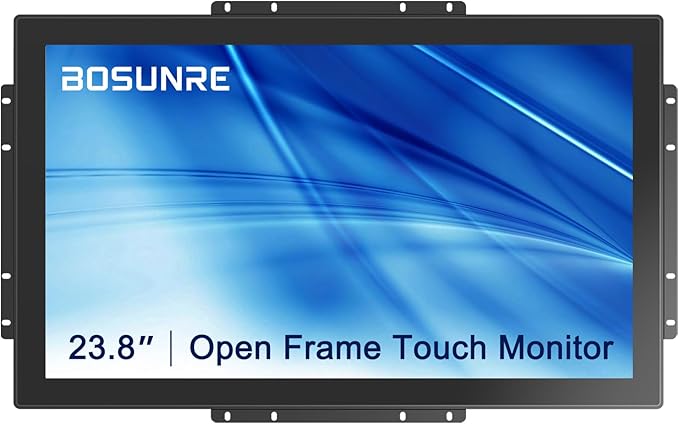 23.8 Inch Multi-Touch Screen Monitor VESA Mount &amp Open Bracket InstallationOpen Frame Touch Monitor1920x1080 Resolution for Vending HMI and Digital Signage 7x24h Work