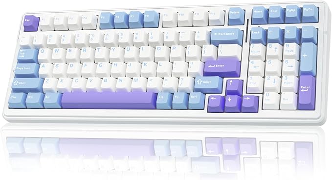 Aula F99 Wireless Mechanical KeyboardTri-Mode BT5.0/2.4GHz/USB-C Hot Swappable Custom KeyboardRGB Backlit Gaming Keyboard for PC/Tablet/Xbox/PS4/PS5 (Renewed)