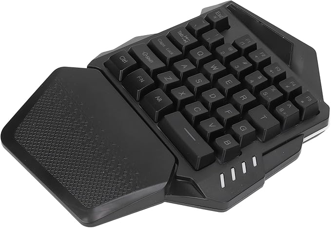 One Handed Gaming Keyboard 2.4G Wireless RGB Lighting 35 Keys Type C Gaming Mechanical Keyboard 2000mAh Rechargeable Battery for PC Gamer