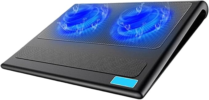 Efficient Cooling Fan Pad with Double Silents Operations for 12-16inch Laptops Including Antislip Base Heights and USB Connectivities Enhancing Comfort Quiet Coolers