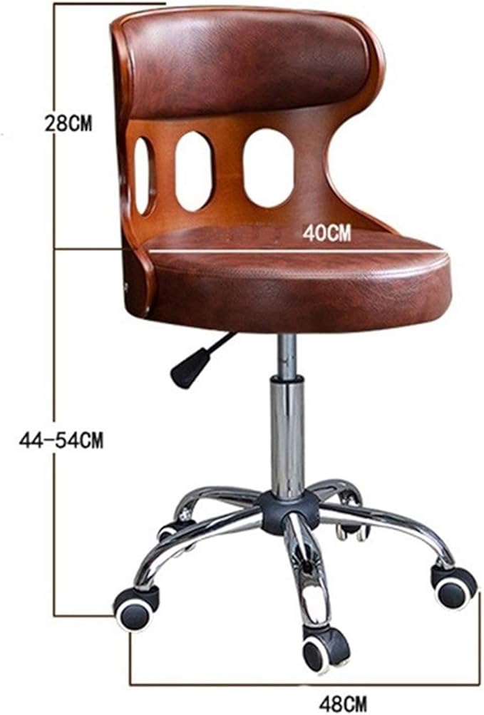 Mlaea Classroom Dormitory Hotel Chair Gaming Club Bar Chair with Adjustable Height Executive Swivel Computer Chair 40 * 44-54CM(Color:#3)