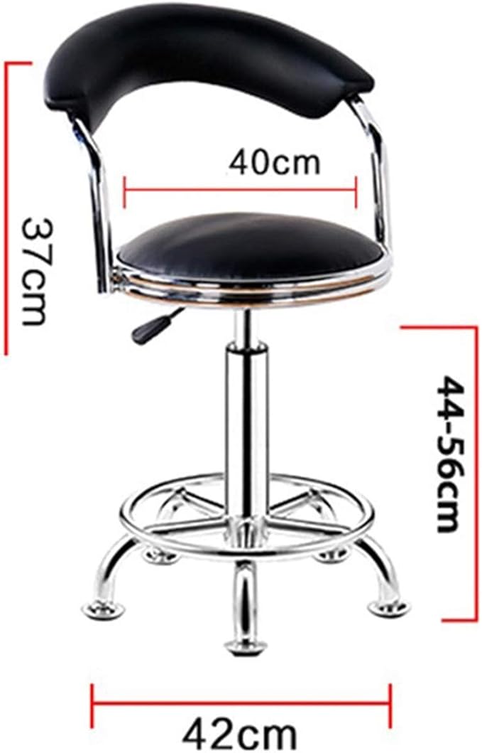 Mlaea Comfortable Simple Reception Chairs Computer Racing Gaming Chair with Height Adjustable Classroom Dormitory Hotel Chair 42 * 44-56CM(Color:Red)
