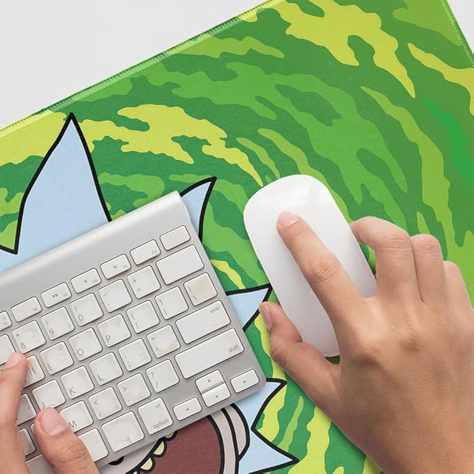 Rick and Morty Rick Headshot Large Gaming Mouse Pad Desk Mat with Stitched Edges Non-Slip Base for Gamer Home and Office 31.5 x 15.7