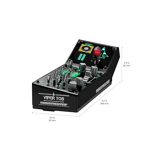 Thrustmaster Viper Panel: Backlit Control Panel For Use with Viper TQS or Standalone 43 Metal Action Buttons Jettison Trim Landing Gear Licensed by the U.S. Air Force (Compatible with PC)