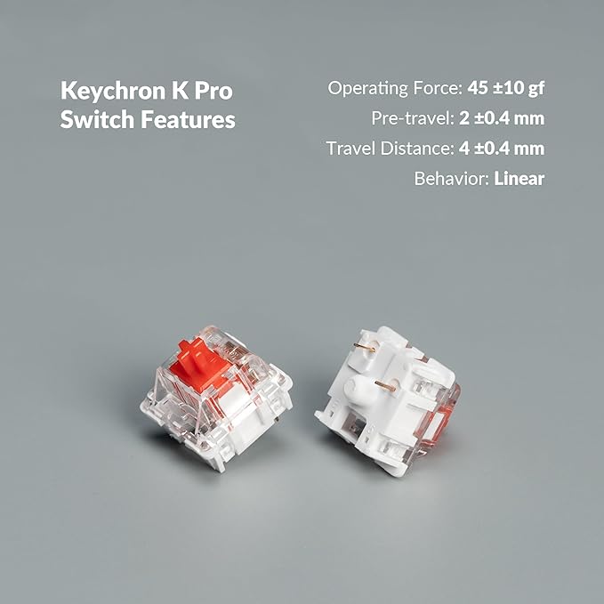 Keychron K4 Pro QMK/VIA Bluetooth Wireless Mechanical Keyboard 96% Layout Custom Programmable Gaming Keyboard with White Backlit Hot-Swappable K Pro Red Switch for Mac Windows Linux - White