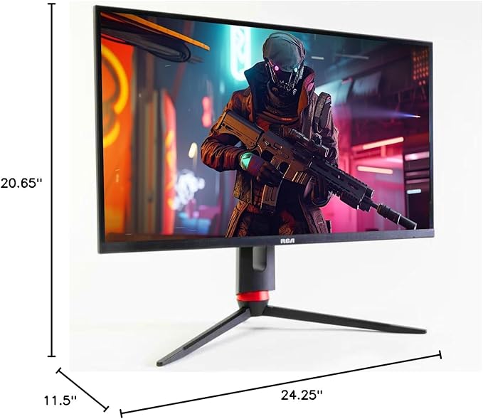 RCA 27 Evolution Select QHD Gaming Monitor | 165Hz 2560 x 1440p Adaptive Refresh Technology with 1ms Response HDR10 Ultra Wide Game View - RGB Backlighting &amp Adjustable Stand | M27SG134F