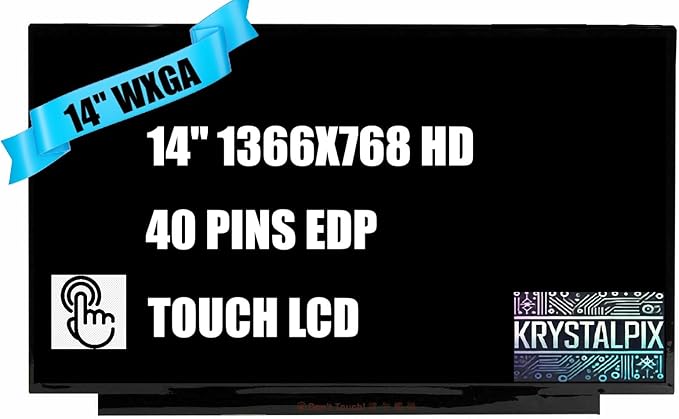 Replacement Touch LCD for HP 14-em0499nr LCD LED Screen 14 HD WXGA 1366X768 40 pins Touch Display New
