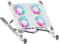 Gaming Laptop Coolers Fan Cooling Stand Quiet Fans for Height Stand LED Light Pad Heat Dissipation