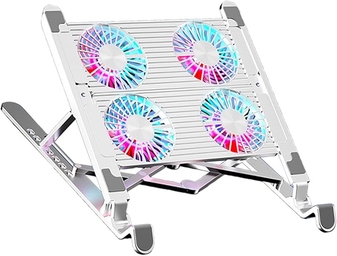 Gaming Laptop Coolers Fan Cooling Stand Quiet Fans for Height Stand LED Light Pad Heat Dissipation