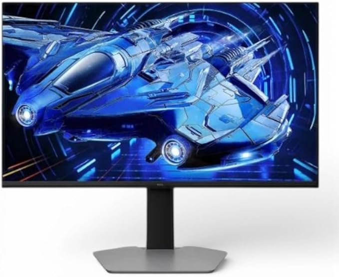TCL 27 G64 Series QHD HDR QD-Mini LED 2560x1440 180Hz 1ms GTG HDR600 Brightness AMD FreeSync Built-in Stereo Speakers Adjustable Stand Gaming Monitor Black &amp Gray 27G64 (Renewed)