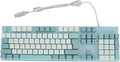 Diydeg Wired Gaming Keyboard No Delay Print Backlit Keyboard Wired Keyboard Elevated Metal Panel Large Letter USB Keyboard with Backlit for PC and Laptop (Bluish White)