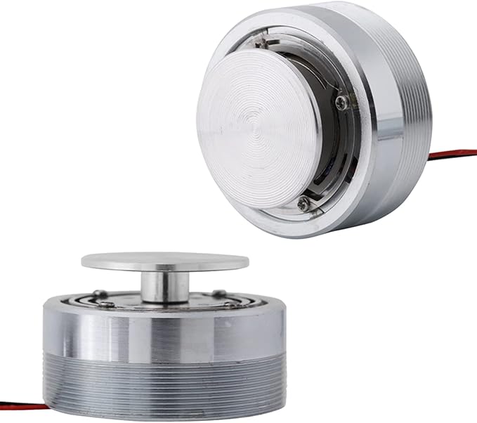 FLEXMAN Vibration Speaker 50mm Round Steel Electrodynamic Full Spectrum Band Resonance Speaker for Computer Laptop MP3 MP4 CD Mobile Phone (4Ω 25W)