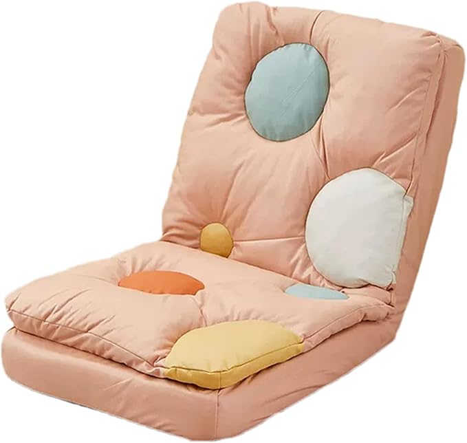 BTZHY Floor Chair Floor Chair with Back Support Portable Floor Chair Adjustable Floor Chair Lazy Sofa Floor Chair 5-Speed Adjustable Height for Balcony Reading Bedroom Study RoomPink