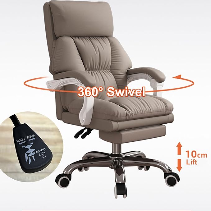YCKEGEW Boss Chair Home Office Computer Chair Study Recliner ChairVideo Game Chair High Back Reclining Desk Chair with Wheels Executive Chair Hight Adjustable (Color : Black Size : Without)