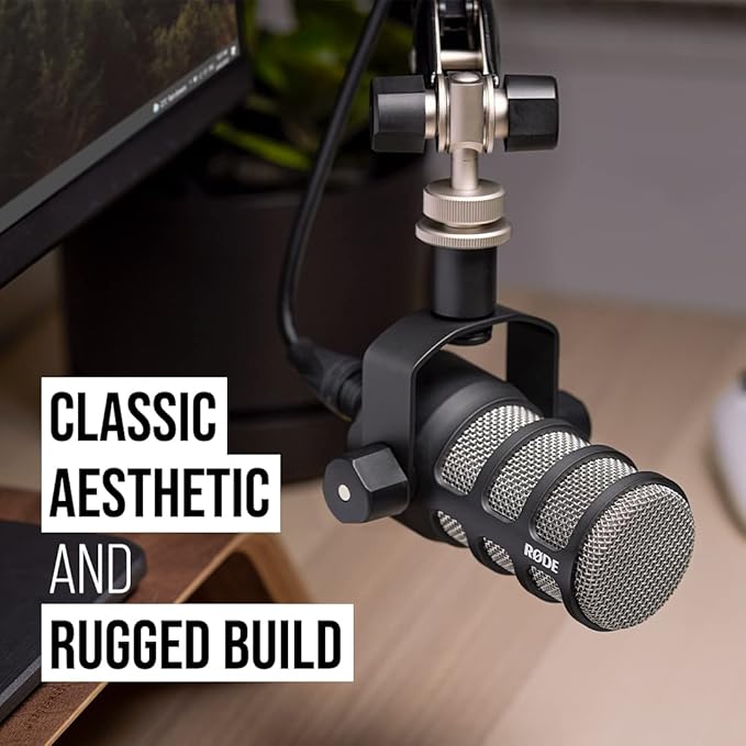 Rode PodMic Cardioid Dynamic Broadcast Microphone Black &amp RØDE Wireless Go II Dual Channel Wireless System with Built-in Microphones