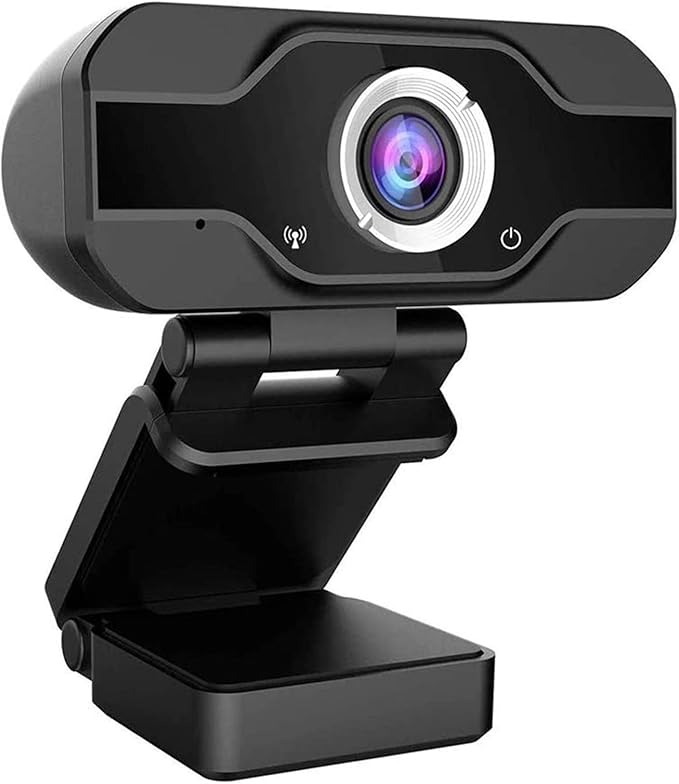 PC Webcam 1080p Full HD USB Webcam Desktop and Laptop Live Streaming Webcam with Microphone Widescreen Video Webcam for Video Calls Teaching Recording Conferencing
