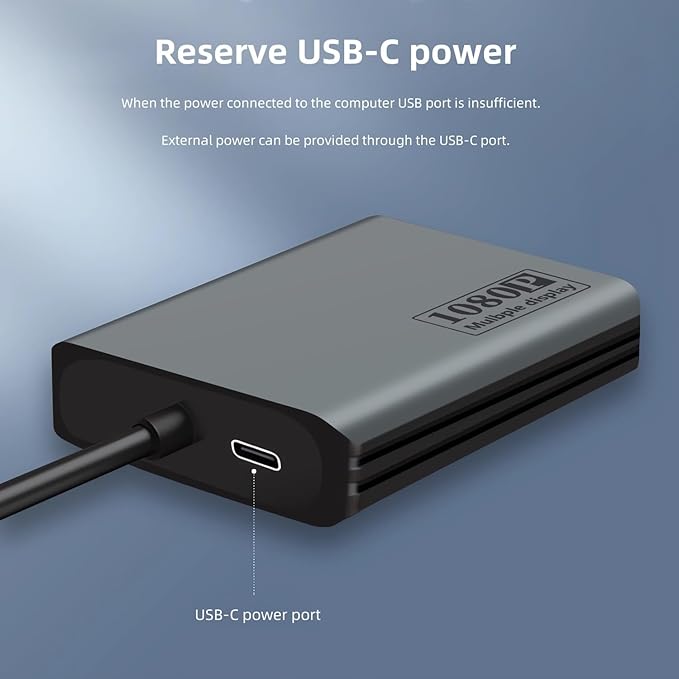 USB C/A 3.0 to Dual HDMI AdapterMST USB C/A 3.0 to 2X HDMI Monitor Converter HDM I Splitter for Dual Monitors Support 3 Different Screens (Extend &amp Mirror) for Windows &amp Mac-Grey