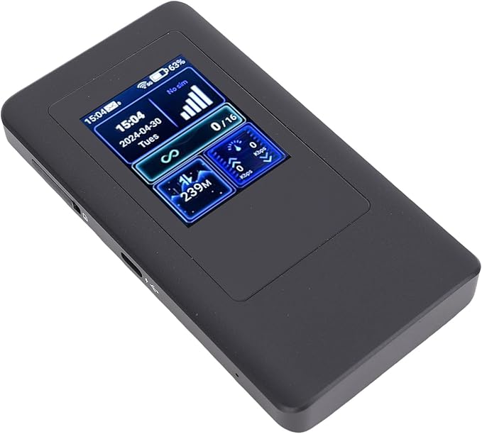 ciciglow 5G Portable Wi Fi Portable Wi Fi Router 2.4GHz 5GHz Dual Band Mobile Hotspot Device with Display Screen SIM Card Slot for Travel Home Gaming 16 Connected Devices