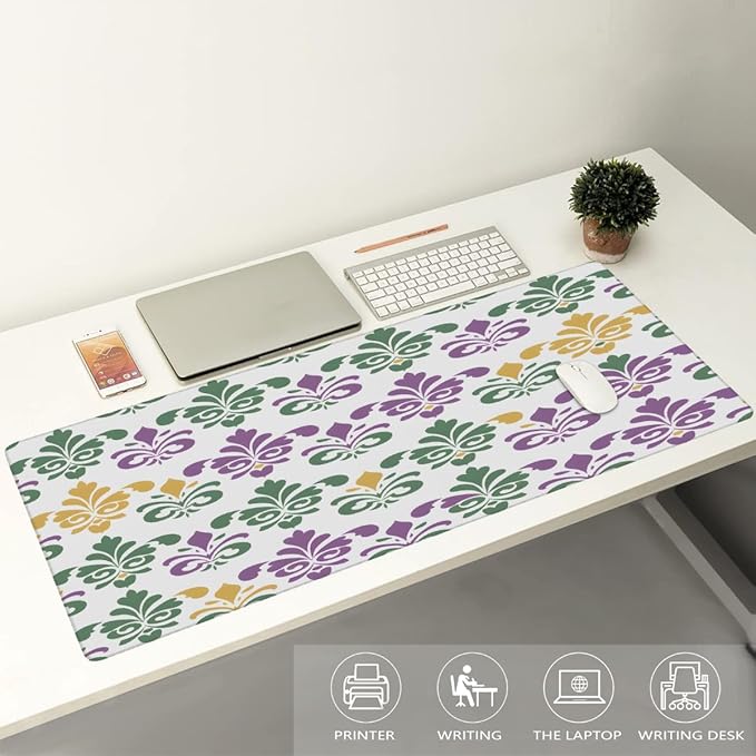 Large St. Patrick's Day Mouse Mat Computer Mousepad with Non-Slip Rubber Base Waterproof Mouse Pad Desktop Keyboard Pad for GamerHome School Laptop Office Accessories16x35.5inA (88)