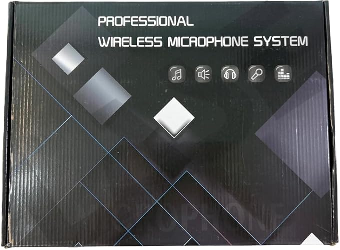 LASE 200-Channel Wireless Microphones System Dual UHF Metal Cordless Mic Set