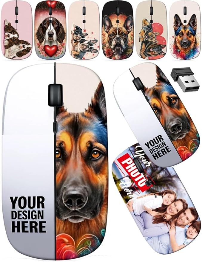 maizi Custom Wireless Mouse Women for Chromebook Laptop PC Notebook Wireless Mice Women Image ID: 24017283 Valentine Background Portable 2.4G USB Receiver Printed in USA